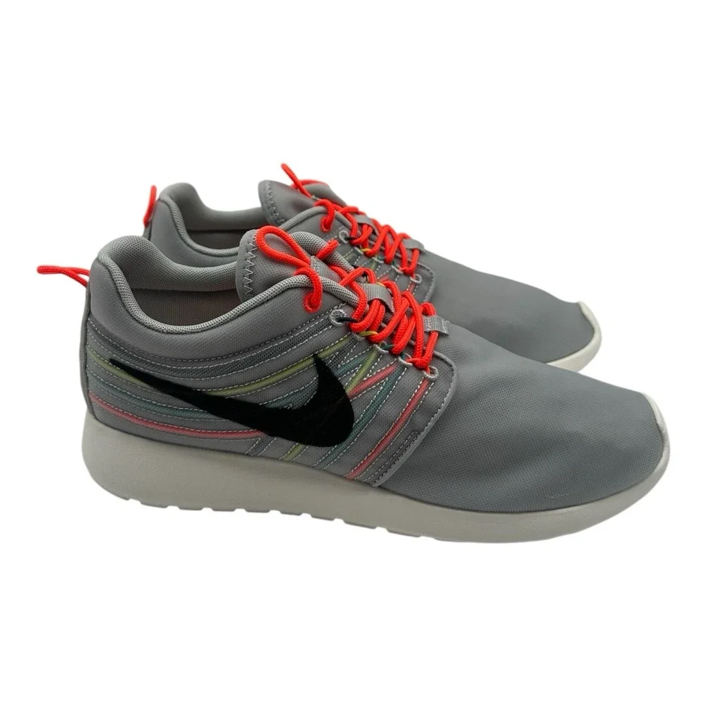 Nike Rosherun Dynamic Flywire QS Running‎ Shoes Mens 9 Grey Crimson 580579-061